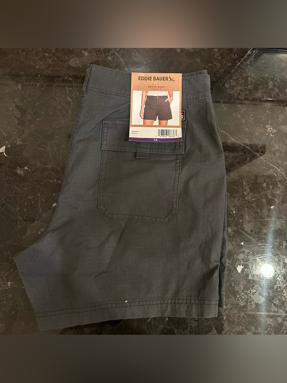Eddie Bauer Black Cargo Shorts